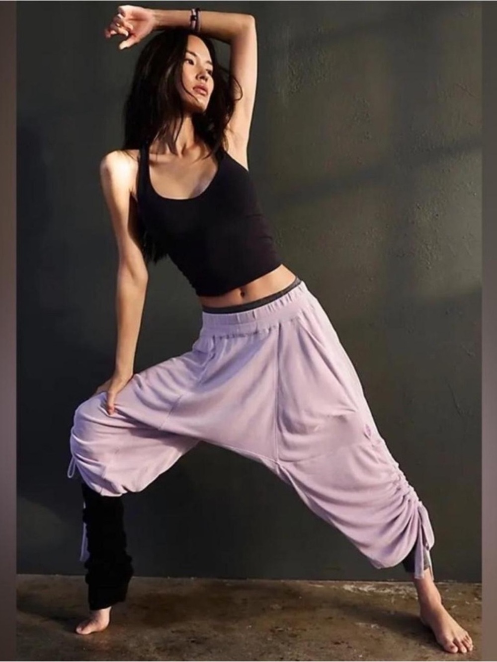 FP MOVEMENT It's A Tie Harem Pants NWT Lavender Dust
